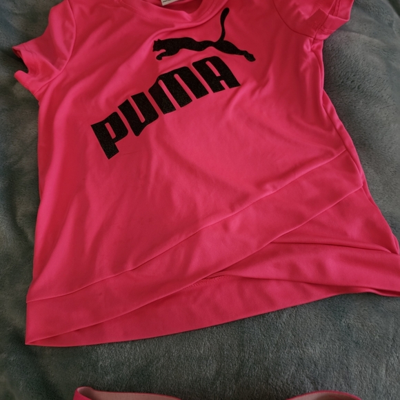 Puma Kids Two Piece Set - Neon Pink and Black - Picture 6 of 8